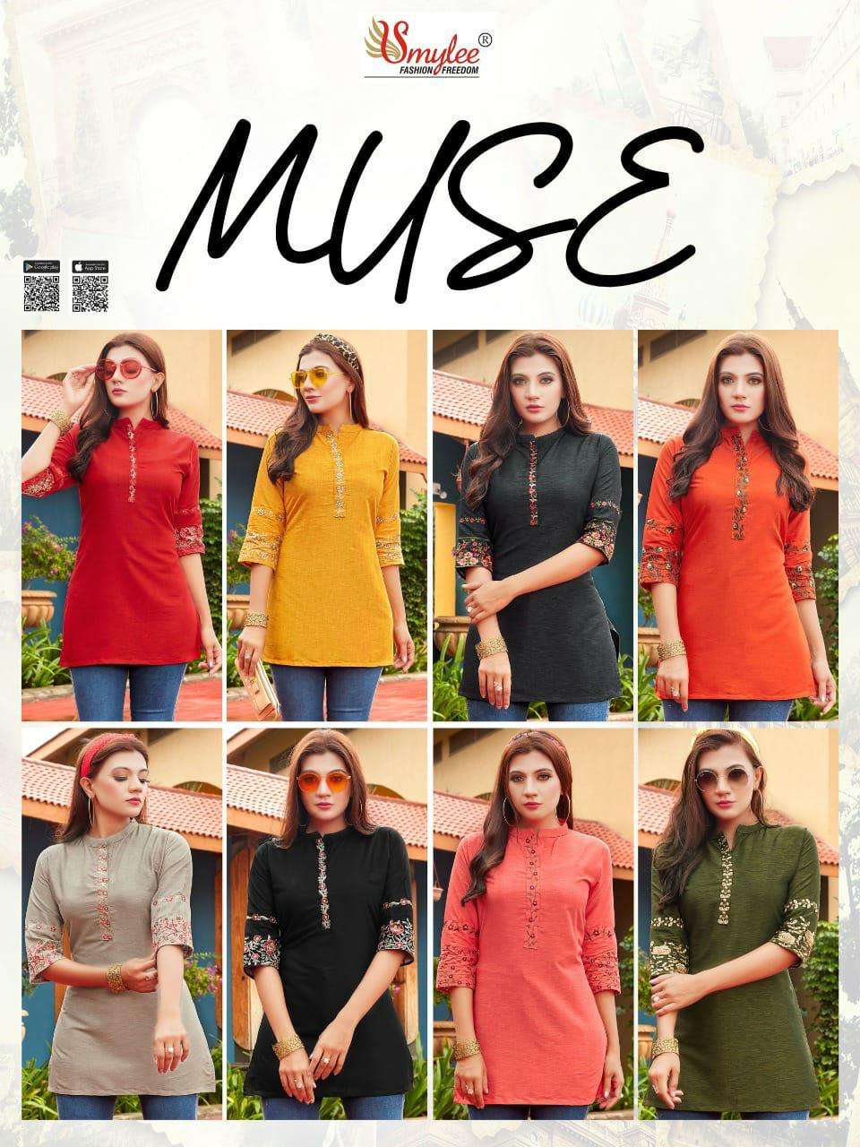 SMYLEE FASHION PRESENTS MUSE RAYON WHOLESALE WESTRN TOPS